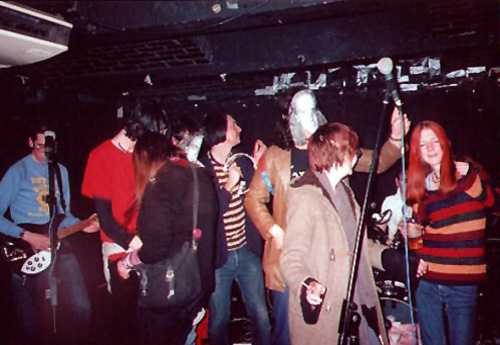 A lot of people on stage, some musicians, some not